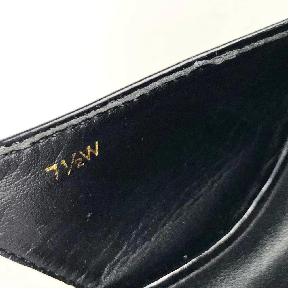Vaneli Women Black Patent PointyToe Slingback 7.5W